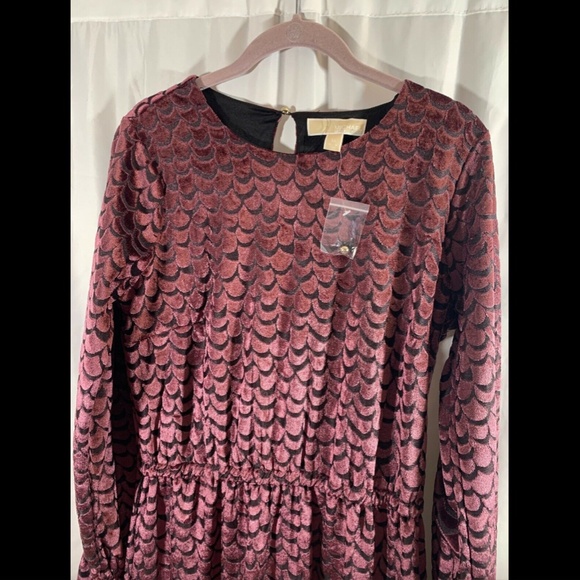 NEW MICHAEL Michael Kors Velvet Tie‎ Waist Dress - Picture 3 of 8